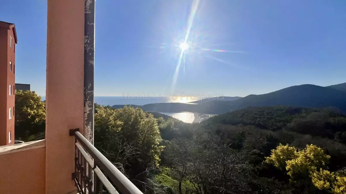 Spacious three bedroom apartment with stuuning sea views above jaz beach budva 13785 8