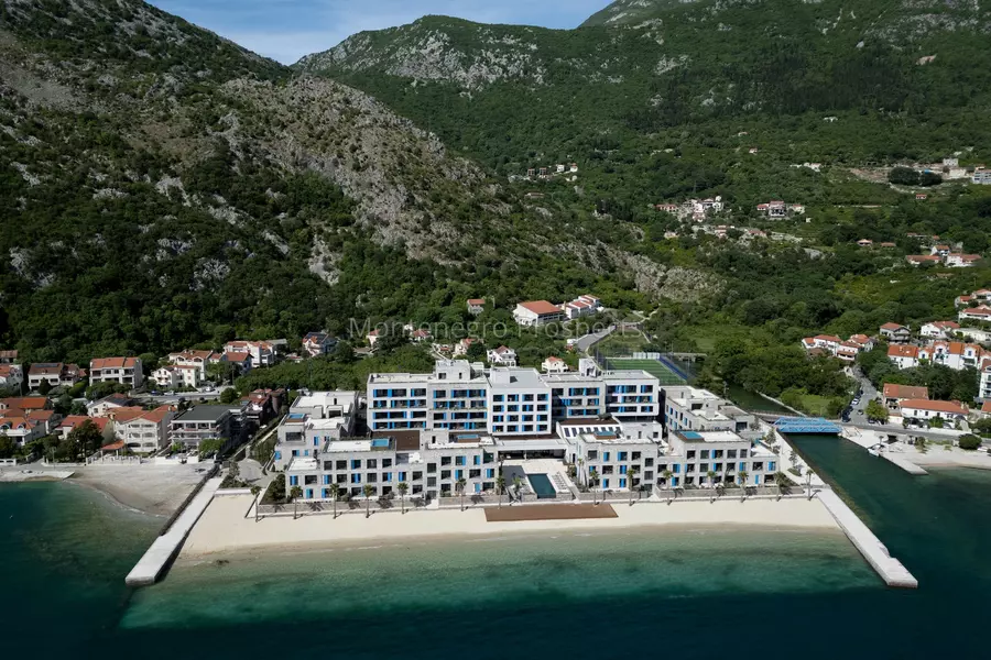 Aerial moevenpick hotel residences teuta kotor bay